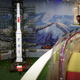 A North Korean man looks at a model of the Unha 3 space launch vehicle displayed at the Mangyongdae Children’s Palace in Pyongyang on April 14, 2017 (AP Photo/Wong Maye-E)